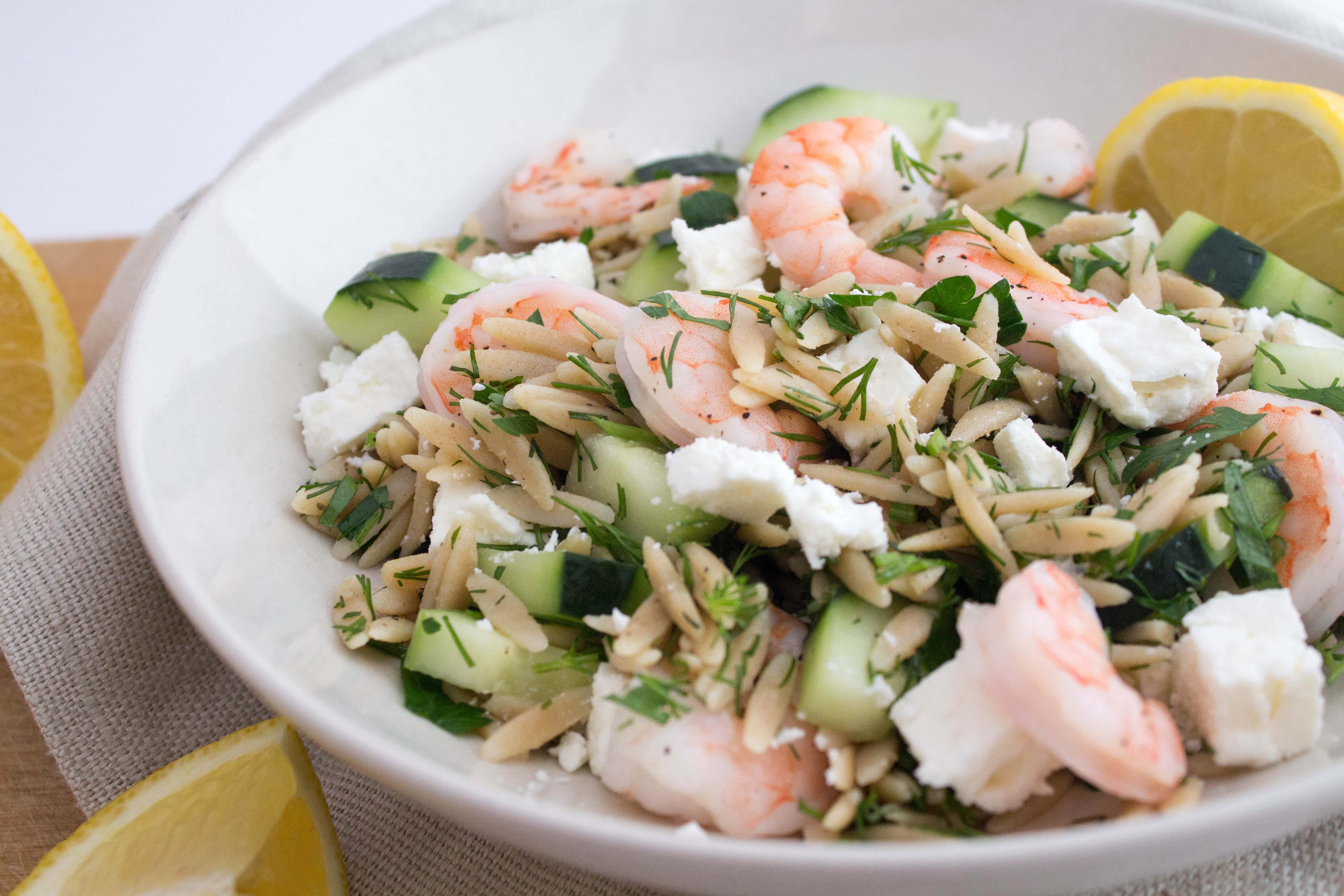 Shrimp Orzo Salad with Feta and Herbs Recipe Runner