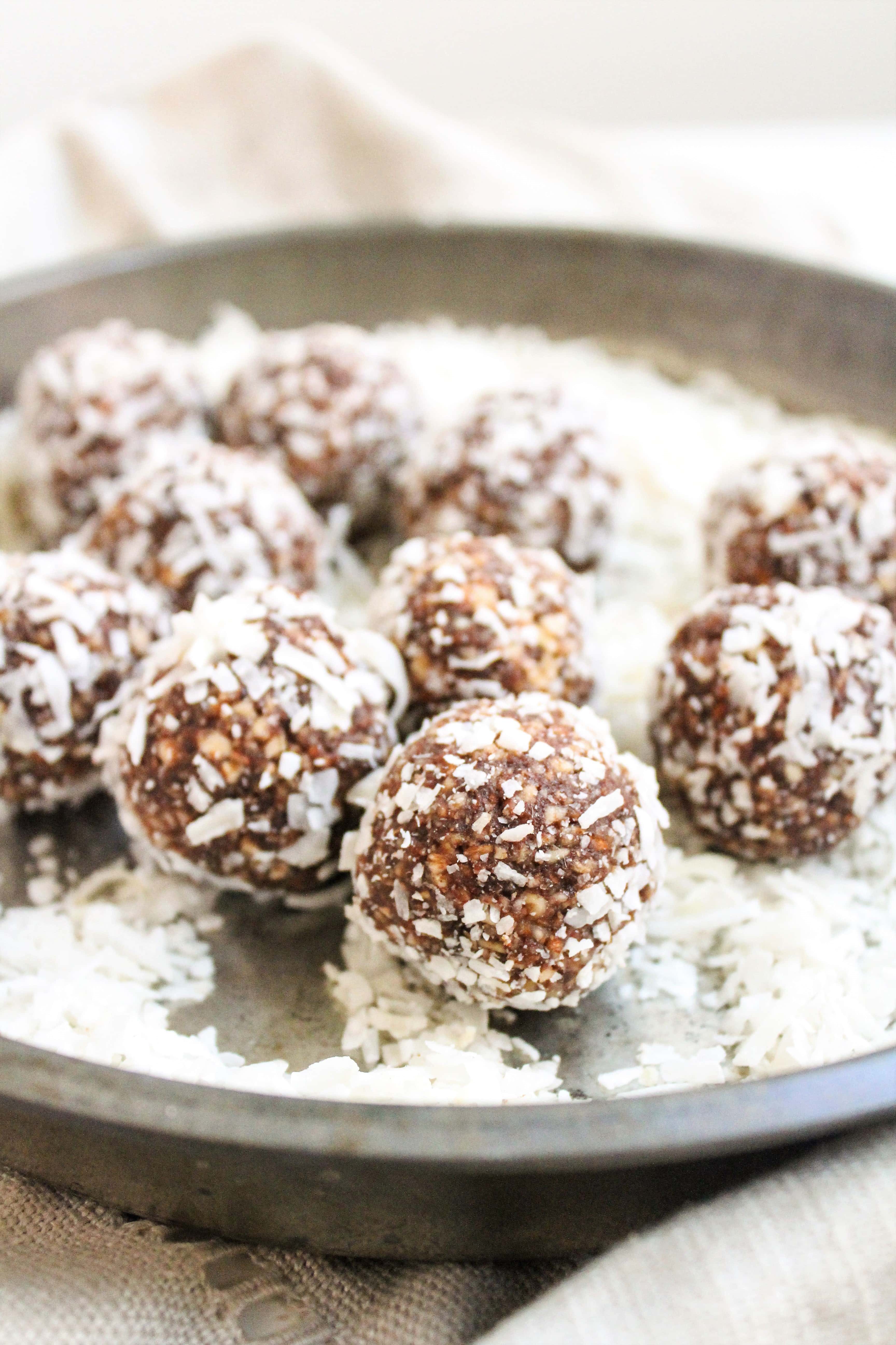 Chocolate Coconut Almond Energy Balls food Registered