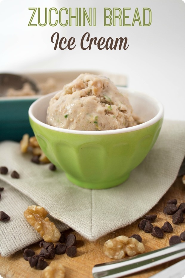 Zucchini Bread Ice Cream Recipe (Dairy Free) food