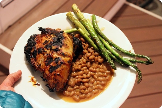 grilled chicken baked beans