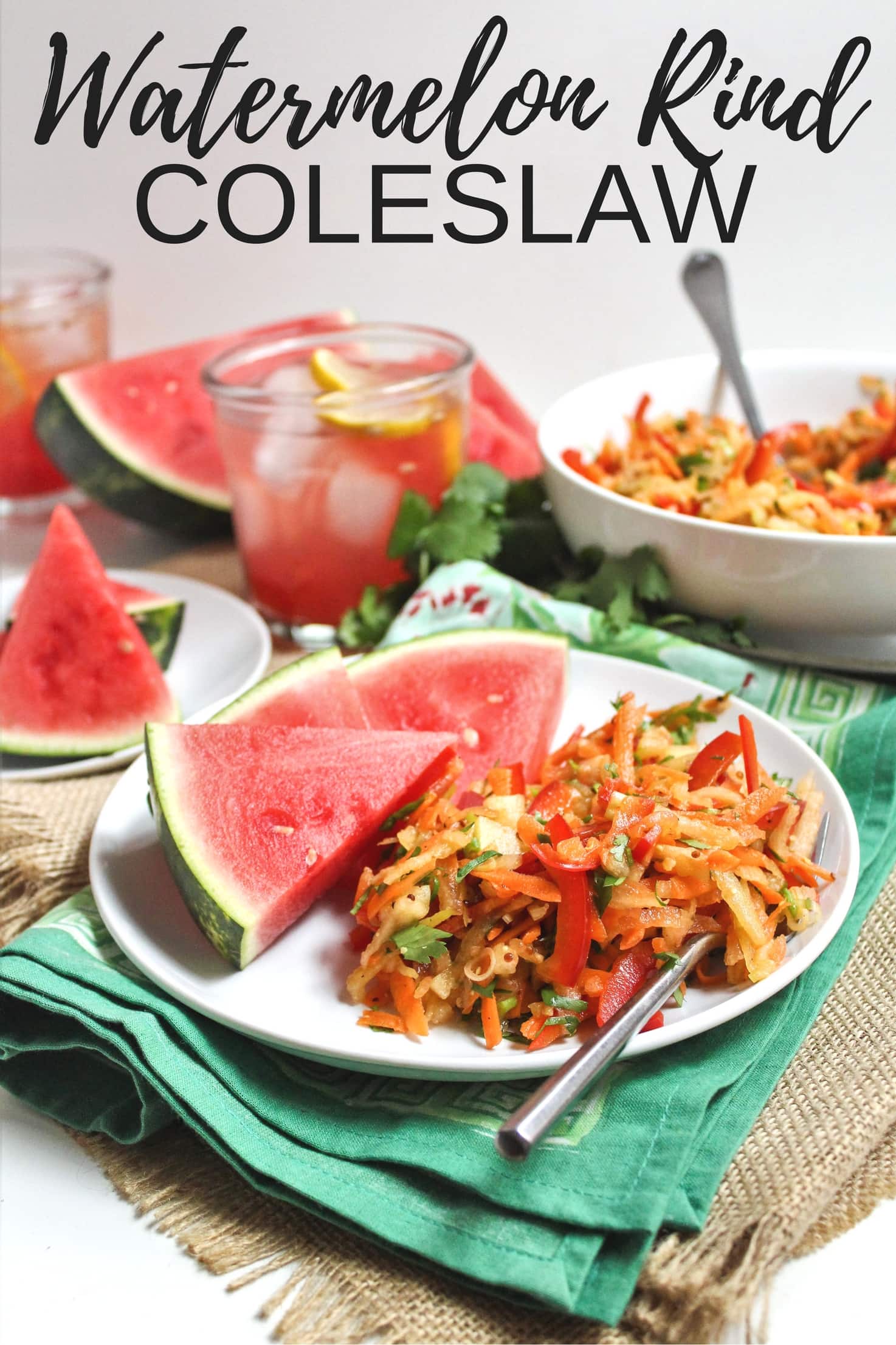 Watermelon Rind Coleslaw Recipe food Registered