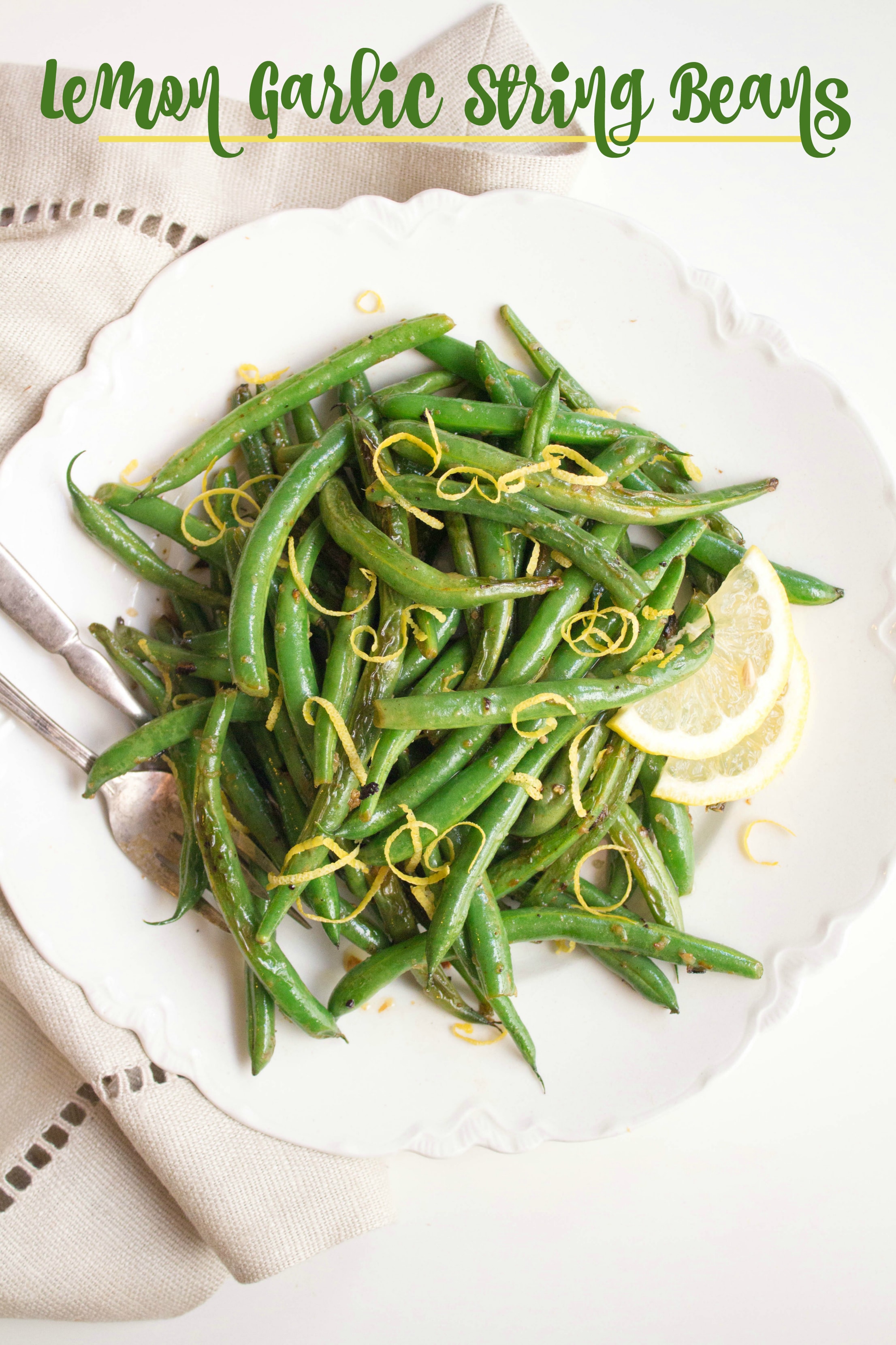 Lemon Garlic String Beans food