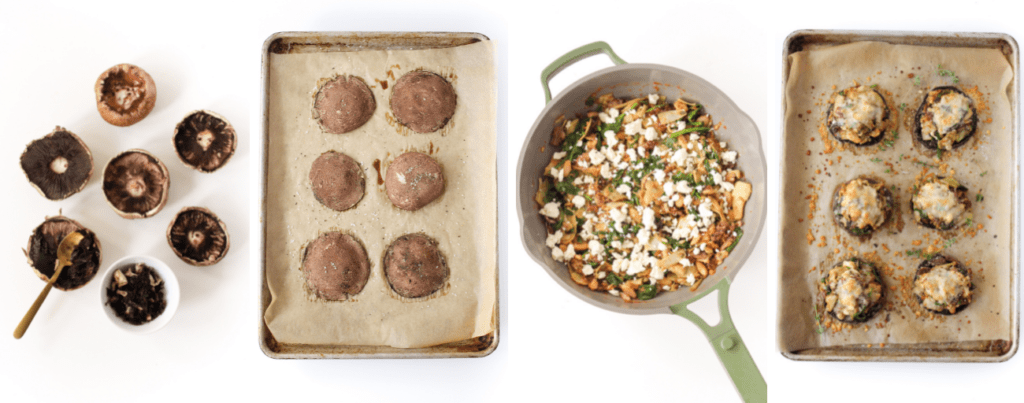 process steps for making baked portobello mushrooms