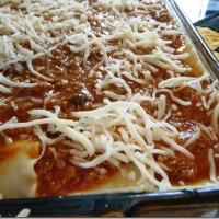 lasagna in a pan