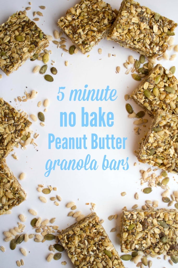 5 minute no bake peanut butter granola bars