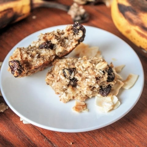 Coconut Banana Oatmeal Cookies