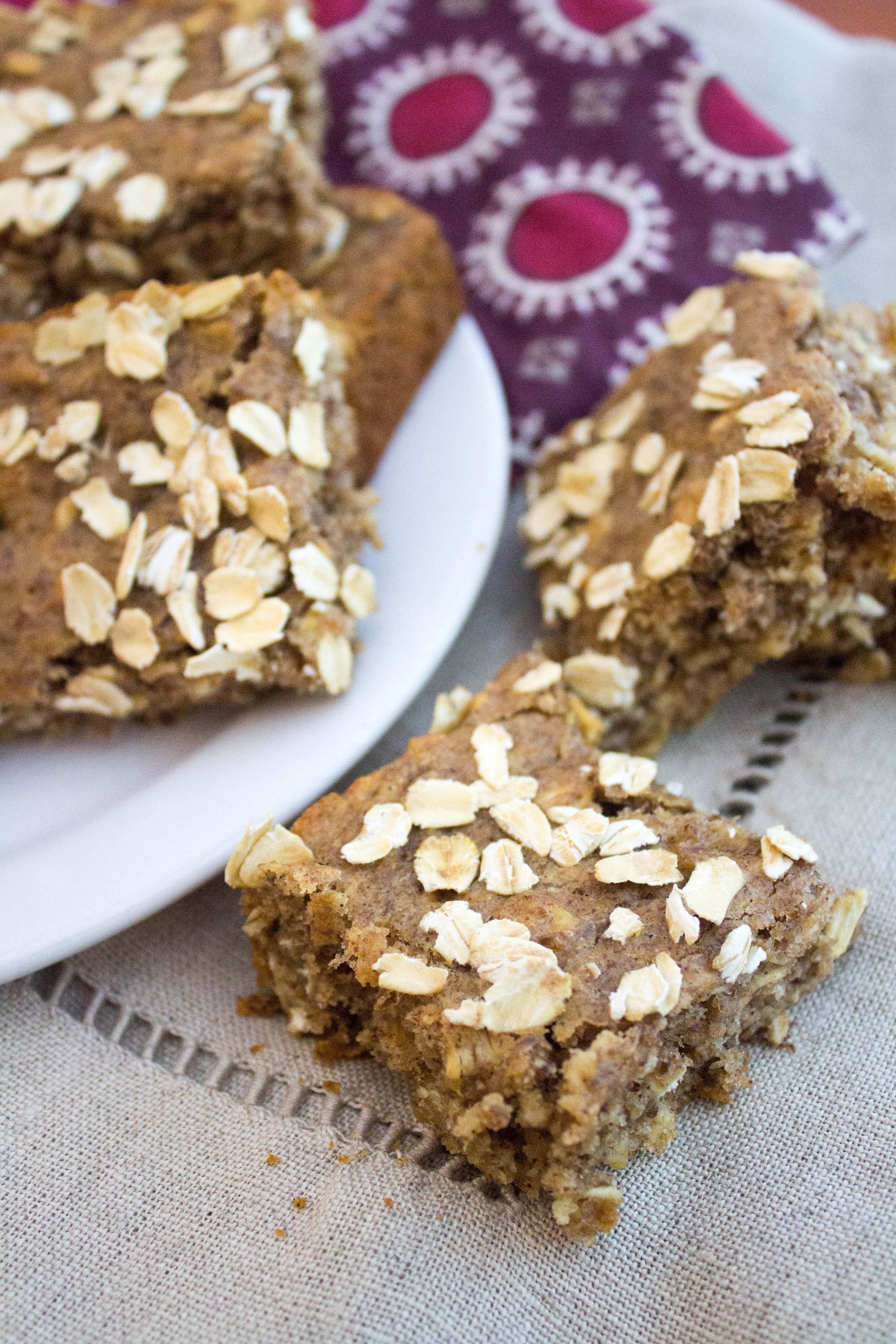 Almond Butter Banana Breakfast Bars Vegan Breakfast Ideas