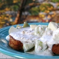 Almond Butter French Toast with Cinnamon Apple Yogurt Topping