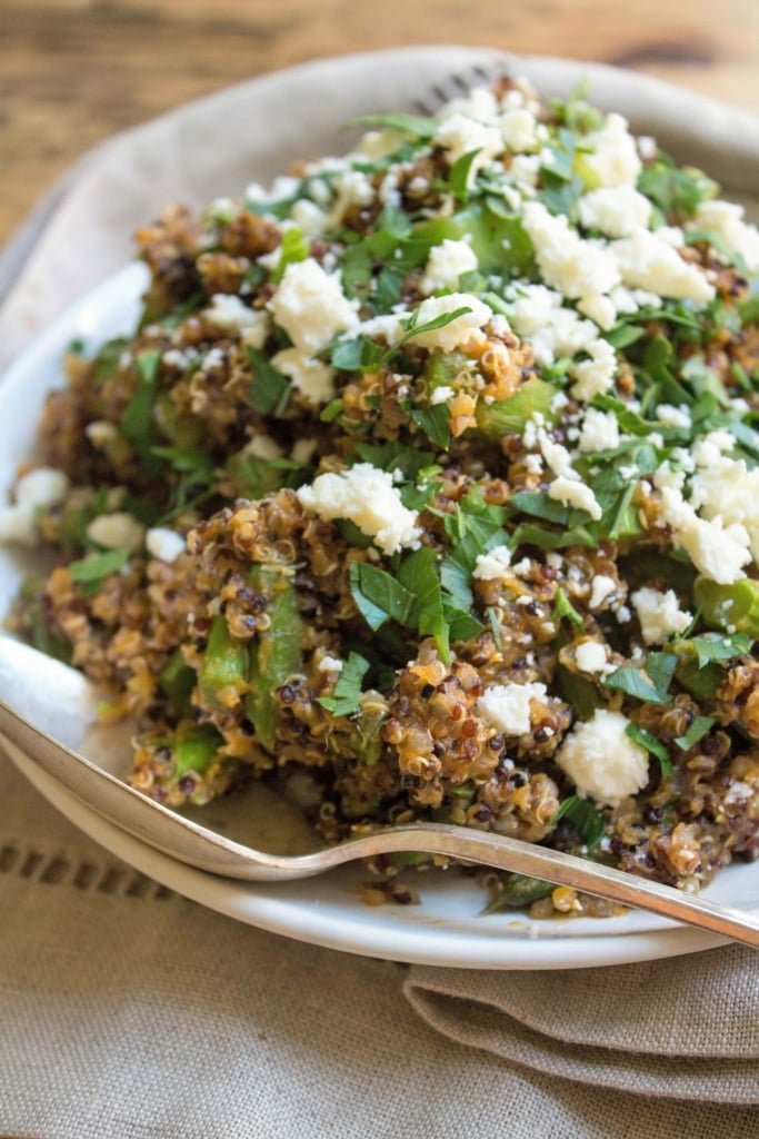 pumpkin quinoa side dish with feta