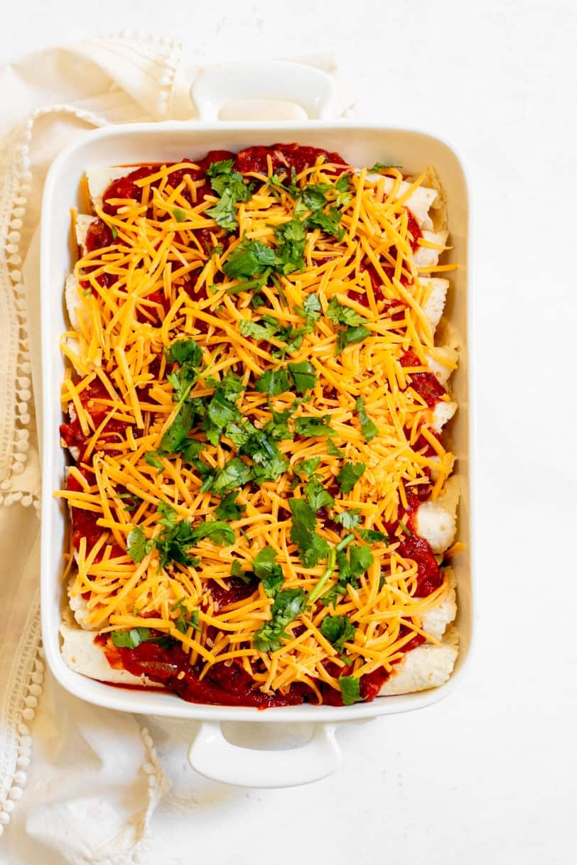 healthy chicken enchiladas casserole