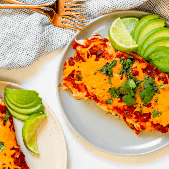 Healthy Chicken Enchiladas (+ Gluten Free Option) food
