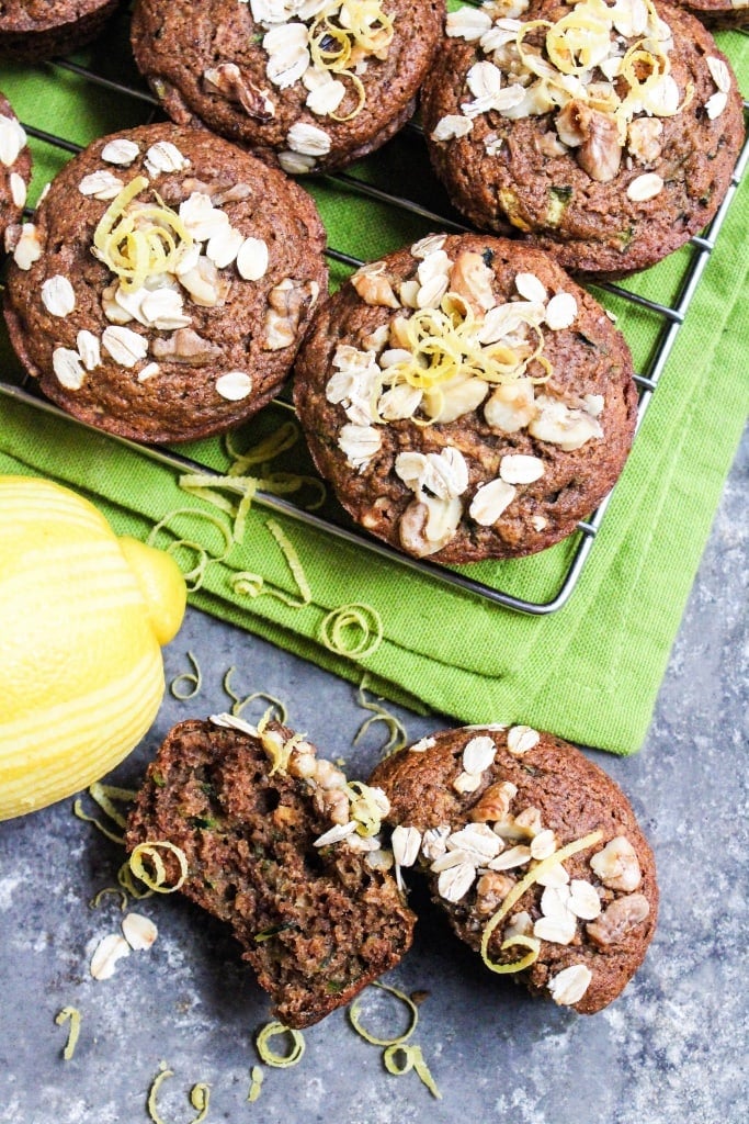 whole wheat lemon zucchini muffins