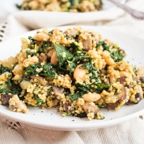 “Cheesy” Vegan Mushroom Quinoa