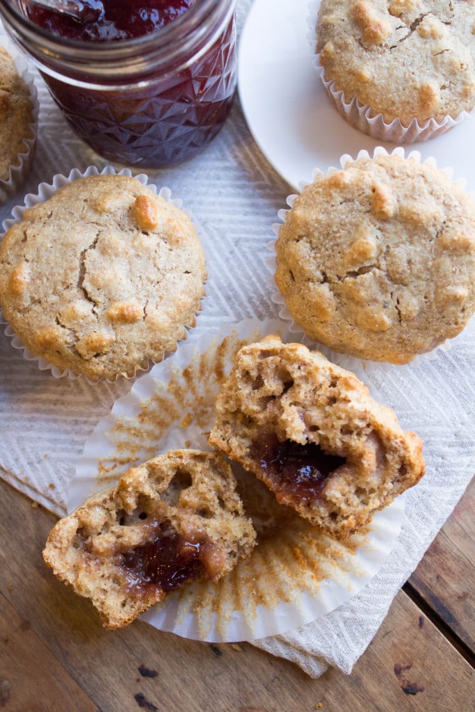 peanut butter and jelly muffins