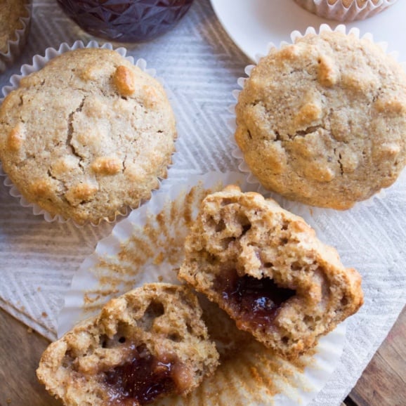 peanut butter and jelly muffins
