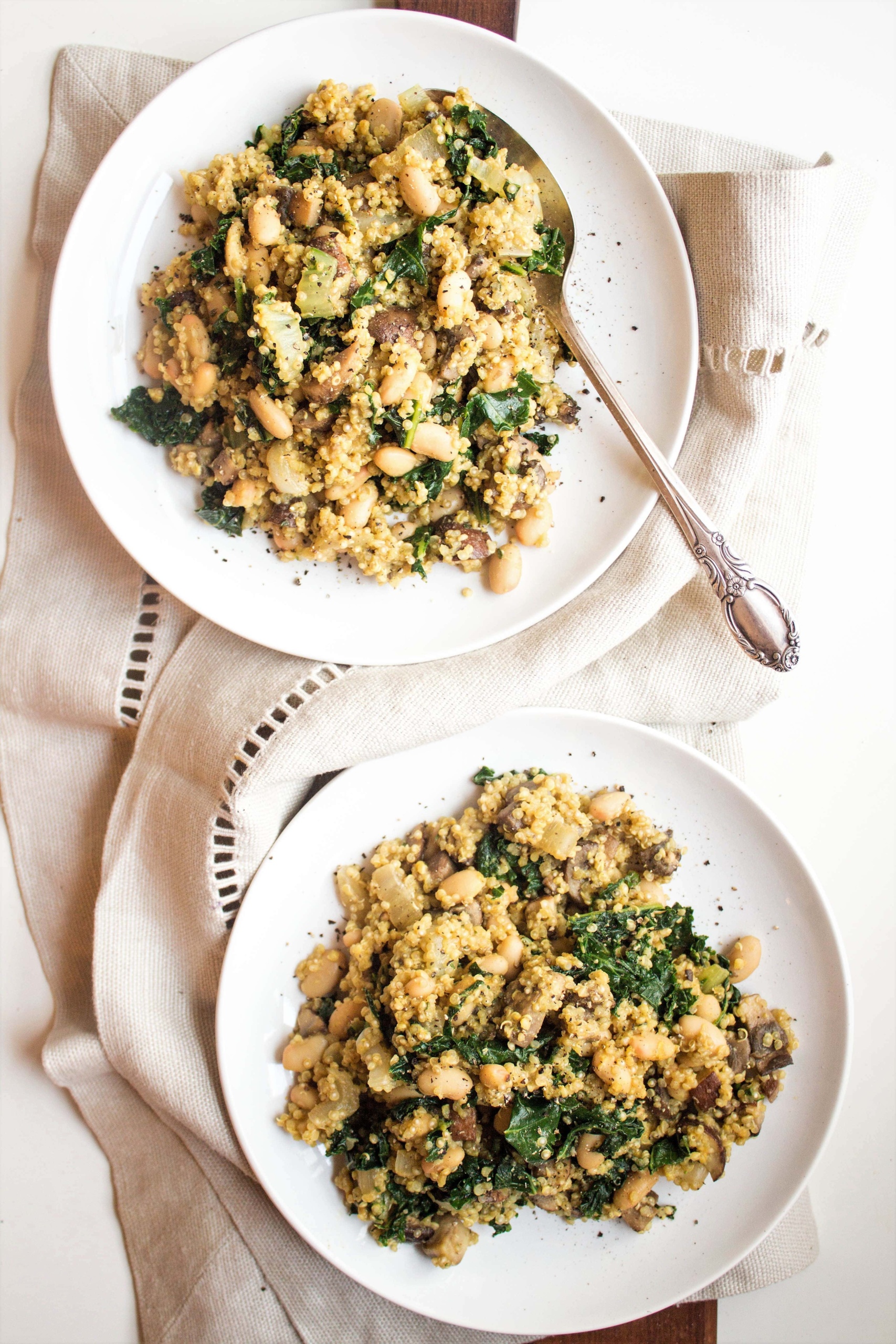 Mushroom Quinoa Side Dish Recipe ("Cheesy" + Vegan)