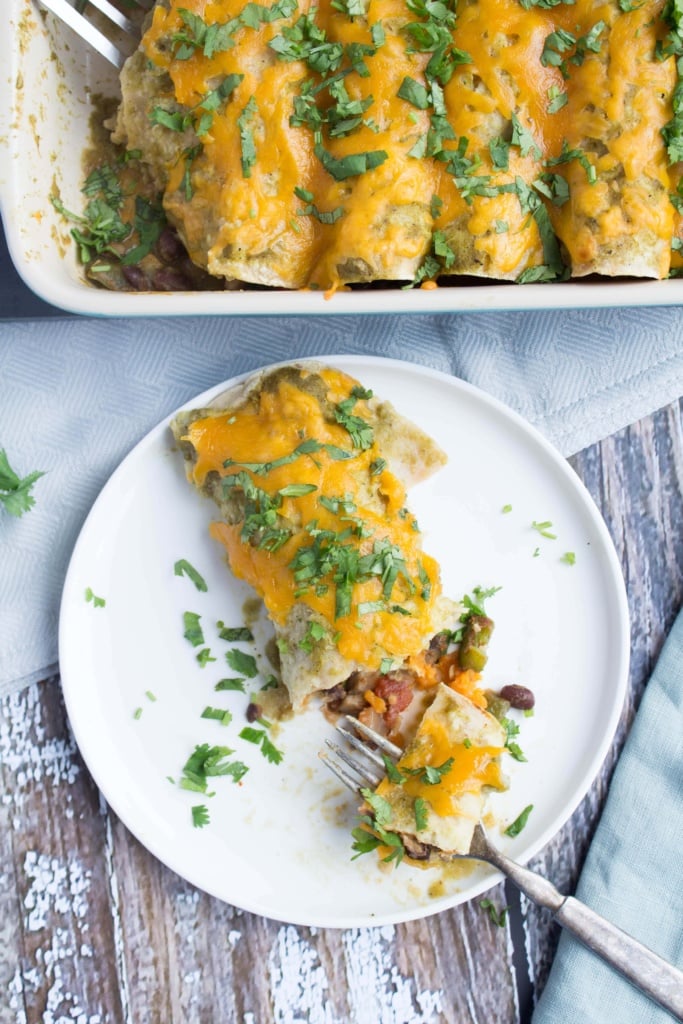 sweet potato black bean enchiladas