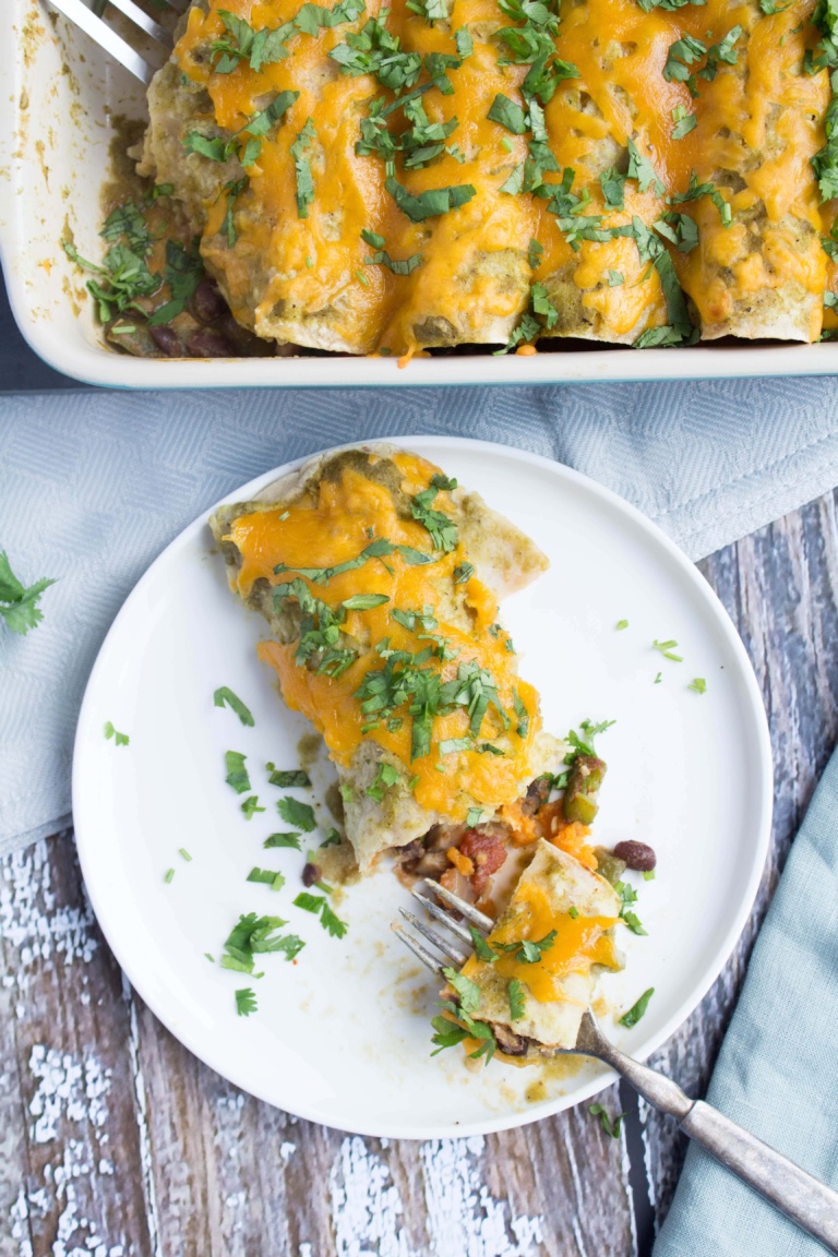Sweet Potato & Black Bean Enchiladas Recipe Vegetarian