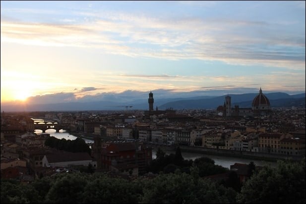 sunset from piazzale michelangelo