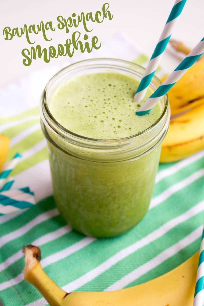 healthy banana spinach smoothie - best immunity boosting foods recipe