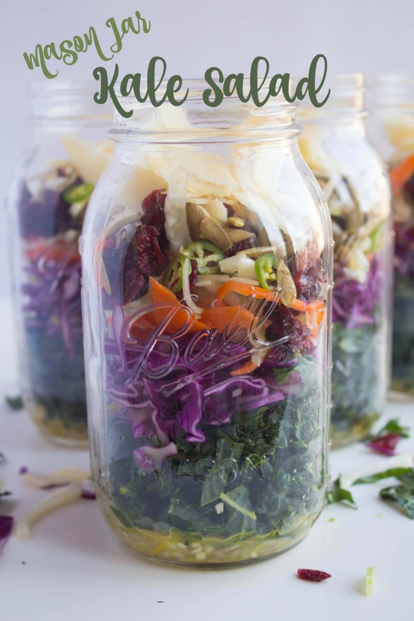 healthy mason jar kale salad to boost your immune system