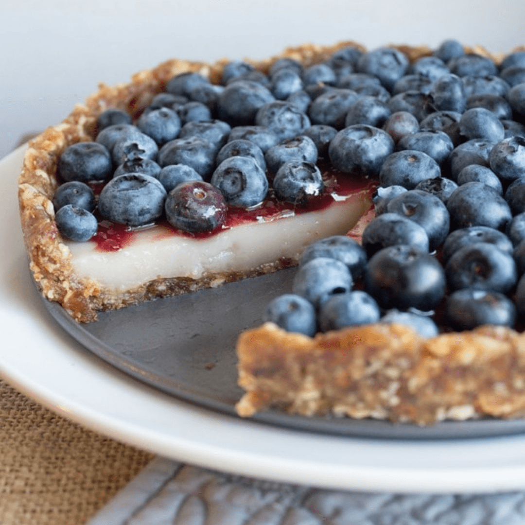 Vegan No Bake Blueberry Pie | Gluten Free & Easy