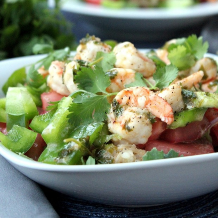 Cilantro Chimichurri Shrimp Salad