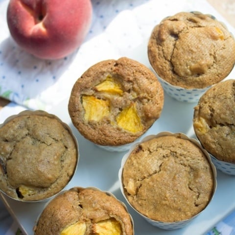 Dairy & Gluten Free Peach Muffins