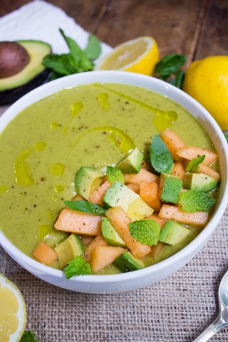 Cantaloupe and Avocado Soup Recipe - fANNEtastic food | Registered ...