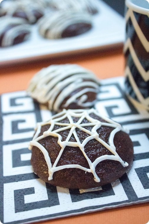 spider web cookies recipe