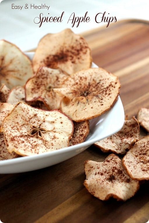 spiced baked apple chips recipe