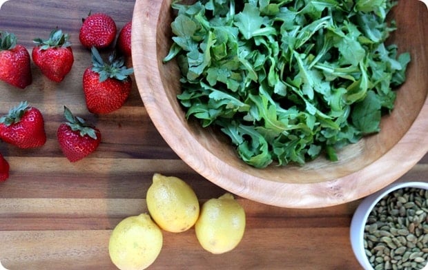 Strawberry and Fennel Barley Salad ingredients