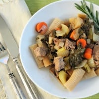 Rigatoni with Stewed American Lamb and Vegetables