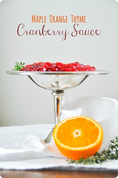 maple orange thyme cranberry sauce