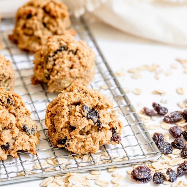 Vegan Oatmeal Raisin Cookies