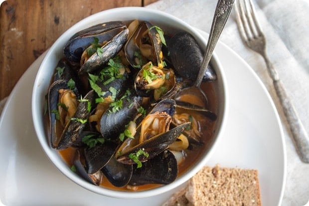 mussel fennel soup with bread recipe