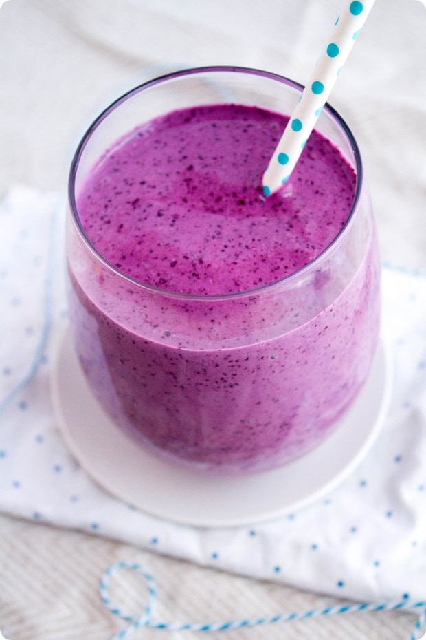 wild blueberry recovery smoothie