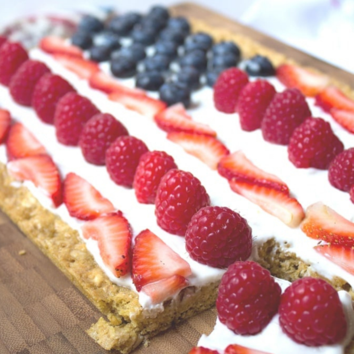 Healthy 4th of July Cookie Cake