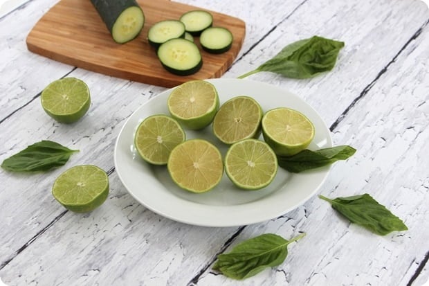 cucumber lime basil prosecco drink ingredients