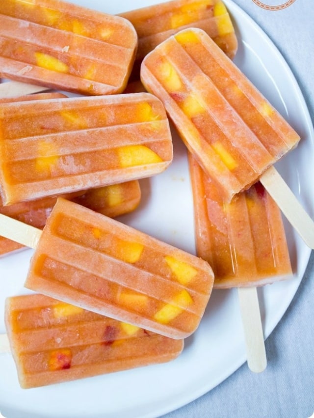 Healthy Homemade Nectarine Popsicles food