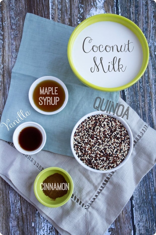 coconut breakfast quinoa ingredients