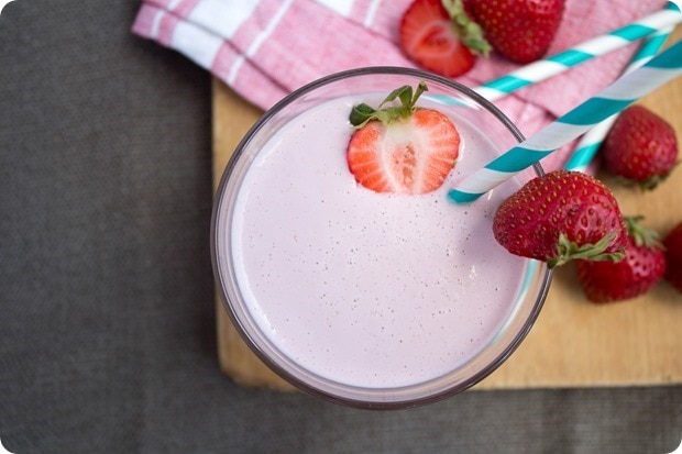 homemade strawberry milk 