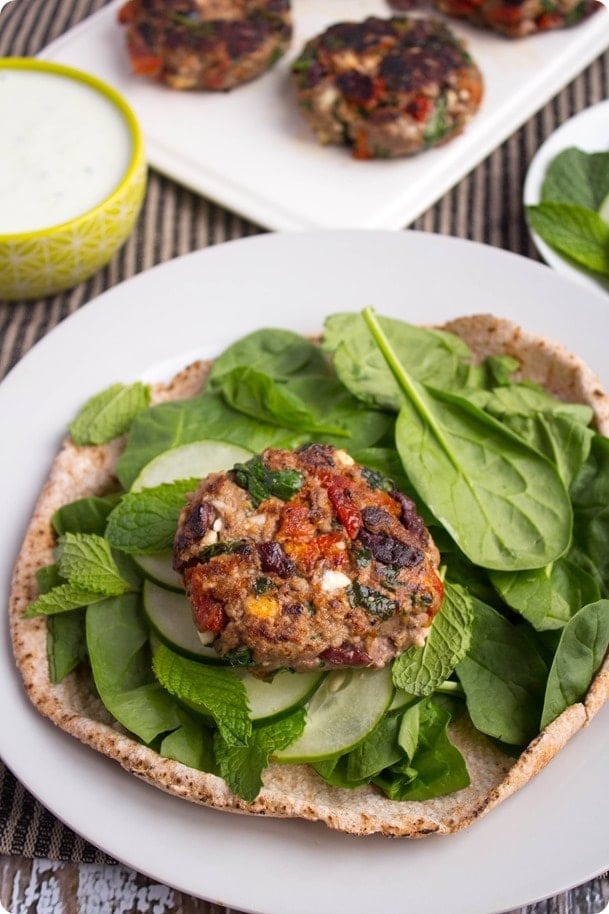 Lamb Burger  Mediterranean Inspired Recipes - FeelGoodFoodie