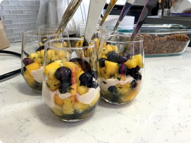pineapple blueberry yogurt parfaits