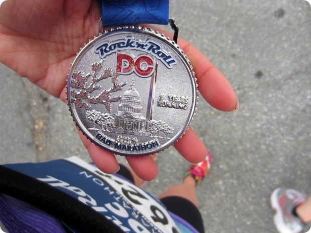 dc rock n roll half marathon race medal