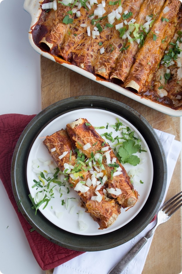 walnut enchiladas with mushrooms