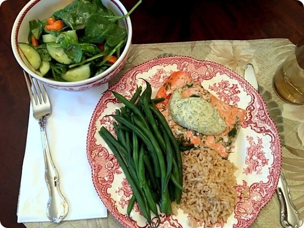 baked salmon with mustard dill sauce
