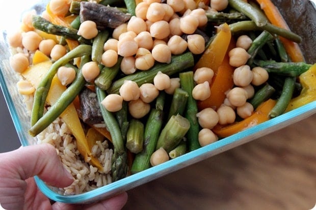 stir fry veggie chickpea packed lunch