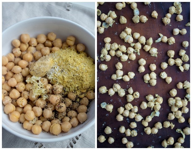 roasted chickpea croutons for salad