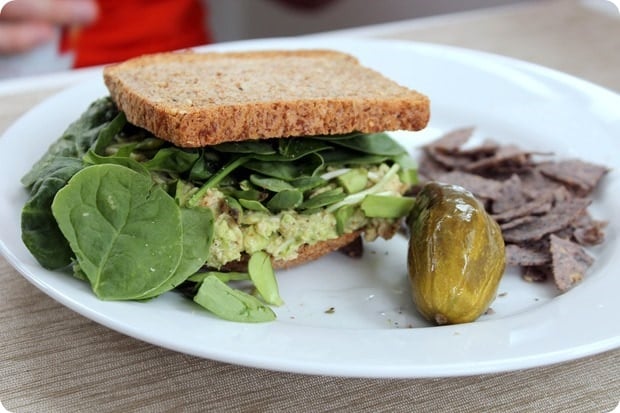 healthy homemade tuna salad sandwich